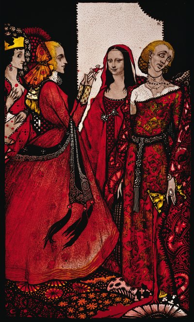 指がかつて男性をかき回した女王たちJM Syngeの「Queens」のHarry Clarkeによるイラスト 作： Harry Clarke