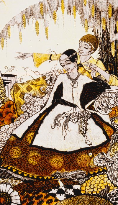 グレンマクナスでクイーンズに名前を付けて、私たちが通過した7つの犬の日」。 作： Harry Clarke