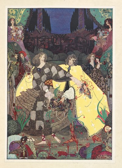 楽園の園「さあ、踊りを始めよう！」妖精たちは叫んだ。 作： Harry Clarke