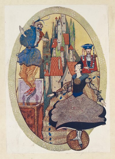 ブリキの兵隊は、「ブリキの兵隊！」とゴブリンに言われた。 作： Harry Clarke