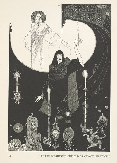 リトル・マッチ・ガール』。明るさの中に、年老いた祖母が立っていた。 作： Harry Clarke