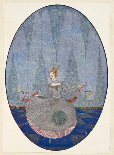 小さな海の乙女。まだ誰も踊ったことのないフロアの上を踊る。 作： Harry Clarke