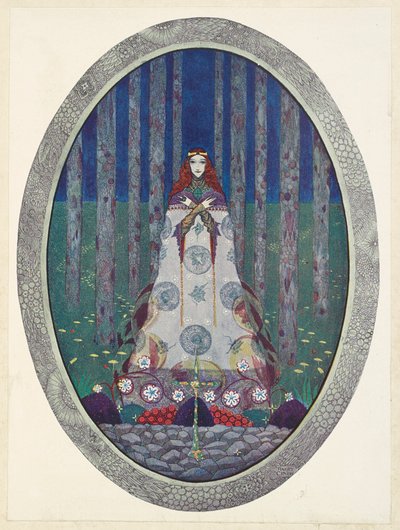 マーシュ王の娘。彼女は再び美しい乙女となった。 作： Harry Clarke