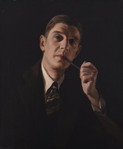パイプを吸う男の肖像 作： Harry Dixon