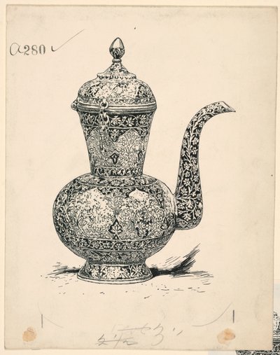 イスパハンで作られた純銀の水差し 作： Harry Fenn