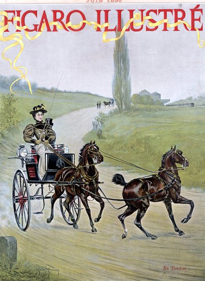 馬車を運転している女性 作： Harry Finney