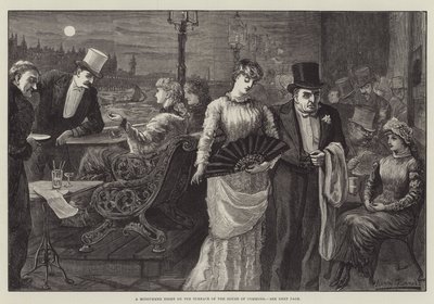 庶民院のテラスで真夏の夜 作： Harry Furniss