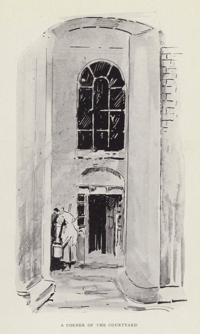 中庭の一角 作： Harry Furniss