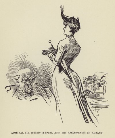 提督ヘンリーケッペルとアルバニーの彼のamanuensis 作： Harry Furniss