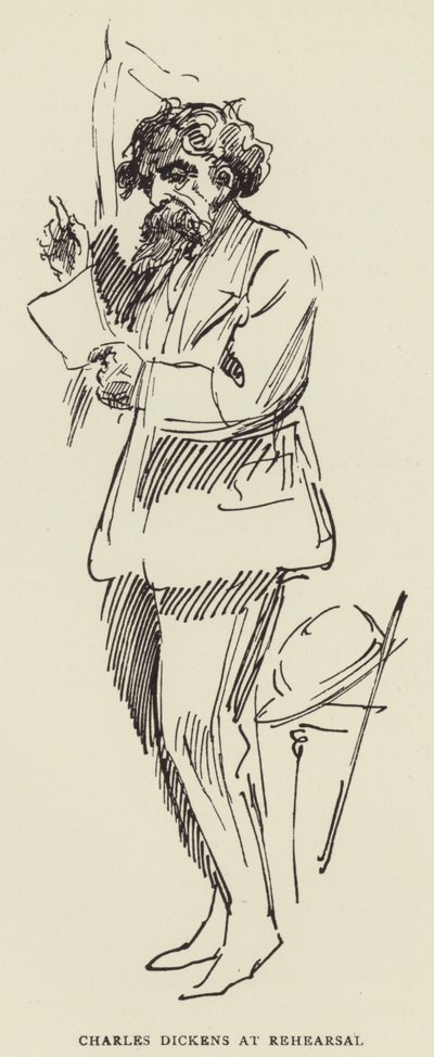 チャールズディケンズリハーサル 作： Harry Furniss