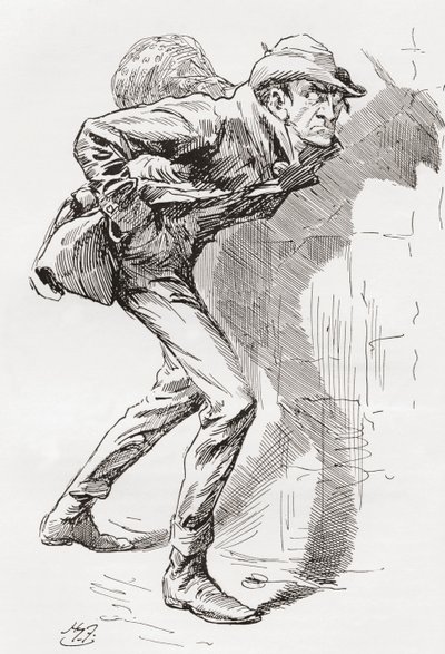 Dolge Orlick. Harry Furnissin kuvitus Charles Dickensin romaanille Great Expectations, The Testimonial Edition -julkaisusta, joka julkaistiin vuonna 1910. 作： Harry Furniss