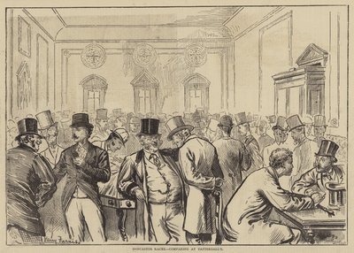 ドンカスターレース、タッターソールでの比較 作： Harry Furniss