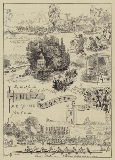 ヘンリーレガッタ、1876 作： Harry Furniss