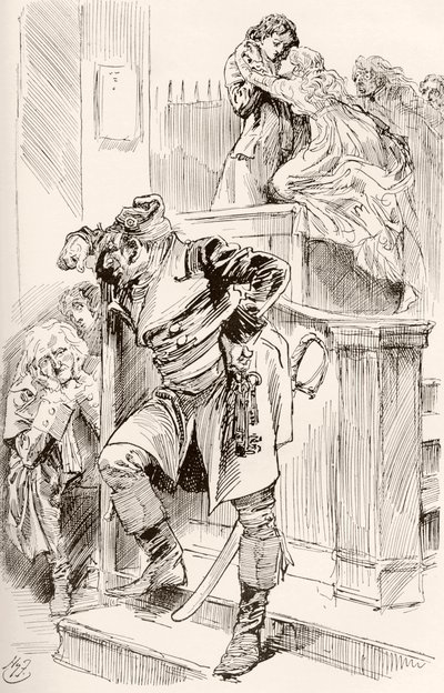 チャールズ・ディケンズの小説「二つの都市の物語」の挿絵 作： Harry Furniss