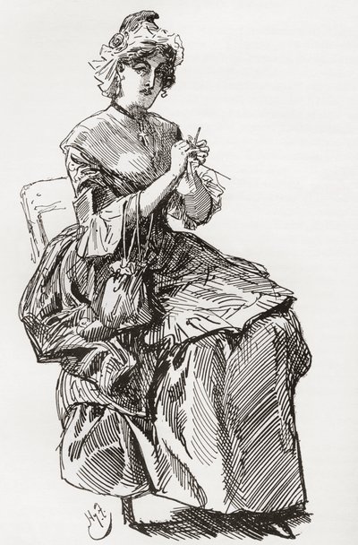 チャールズ・ディケンズの小説「二つの都市の物語」の挿絵 作： Harry Furniss