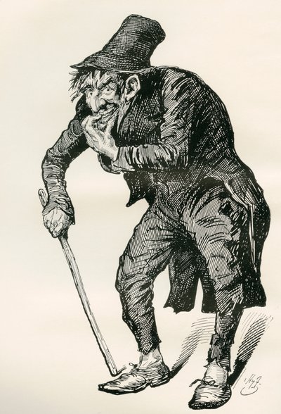 チャールズ・ディケンズの『The Old Curiosity Shop』のイラスト 作： Harry Furniss