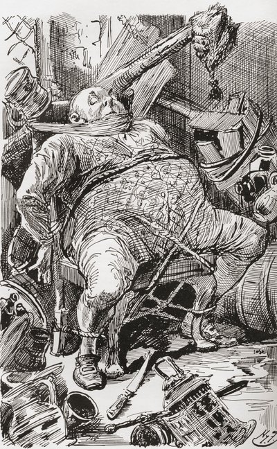 Ilustração para o romance de Charles Dickens, Barnaby Rudge 作： Harry Furniss
