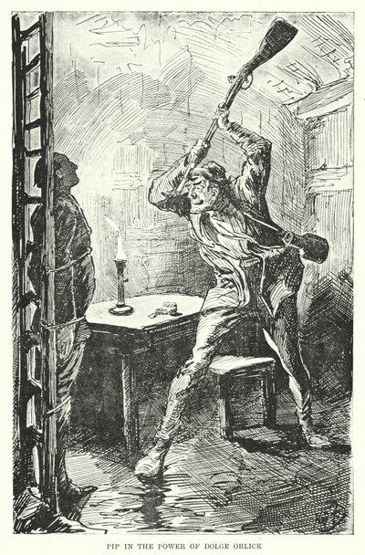 チャールズ・ディケンズの「Great Expectations」のイラスト（リトグラフ）。 作： Harry Furniss