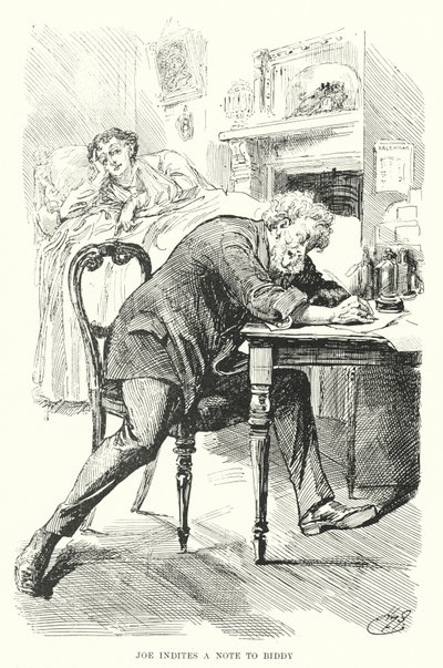 チャールズ・ディケンズの「Great Expectations」のイラスト（リトグラフ）。 作： Harry Furniss