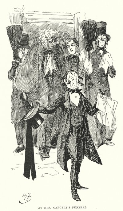 チャールズ・ディケンズの「Great Expectations」のイラスト（リトグラフ）。 作： Harry Furniss
