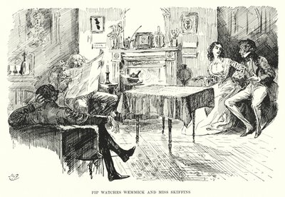 チャールズ・ディケンズの「Great Expectations」のイラスト（リトグラフ）。 作： Harry Furniss