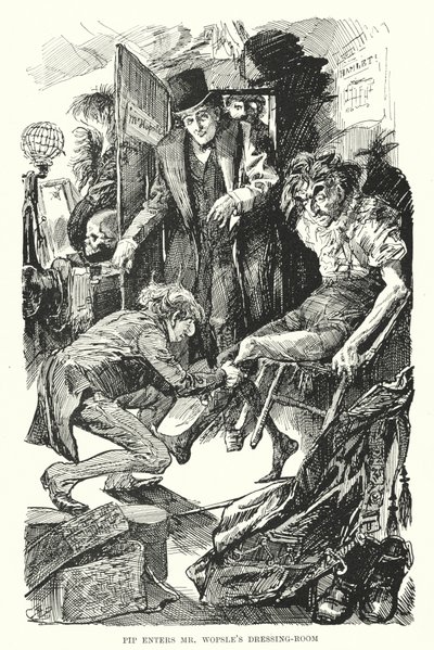 チャールズ・ディケンズの「Great Expectations」のイラスト（リトグラフ）。 作： Harry Furniss
