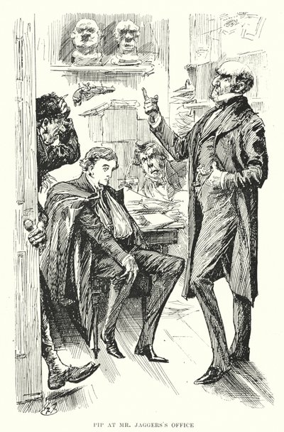 チャールズ・ディケンズの「Great Expectations」のイラスト（リトグラフ）。 作： Harry Furniss