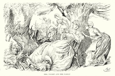 チャールズ・ディケンズの「Great Expectations」のイラスト（リトグラフ）。 作： Harry Furniss