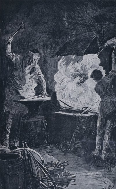 チャールズ・ディケンズの「Great Expectations」のイラスト（リトグラフ）。 作： Harry Furniss