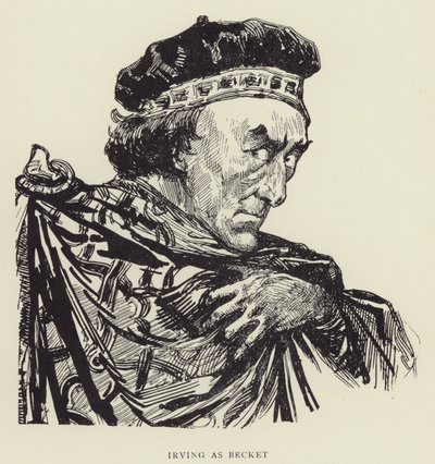 ベケットとしてのアーヴィング 作： Harry Furniss