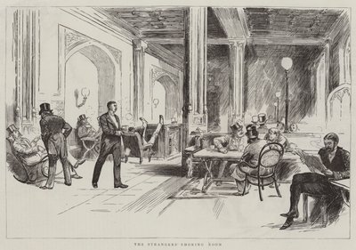 議会での生活、家で見知らぬ人 作： Harry Furniss