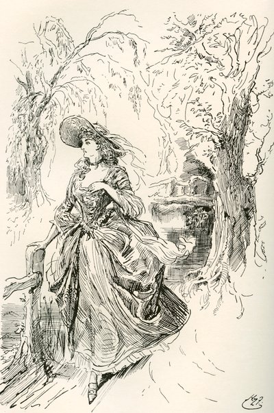 ハレデールさん。 ハリー・ファーニスによるチャールズ・ディケンズの小説バーナビー・ラッジの挿絵、The Testimonial Edition、1910年発行。 作： Harry Furniss