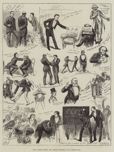 セントジェームズホールのソートリーダー、Wアーヴィングビショップ氏 作： Harry Furniss