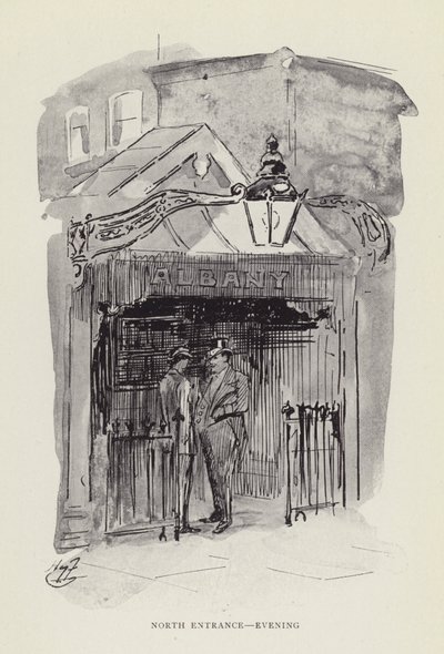 北口、夕方 作： Harry Furniss