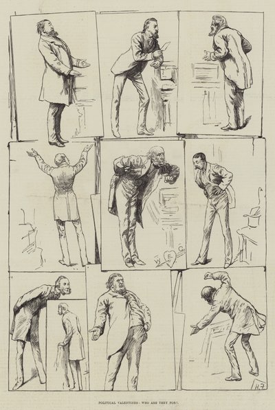 政治的バレンタイン、彼らは誰ですか 作： Harry Furniss