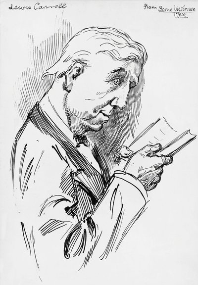 チャールズ・ラトウィッジ・ドジソンのペンネーム、ルイス・キャロルの肖像（チェシャー州 作： Harry Furniss