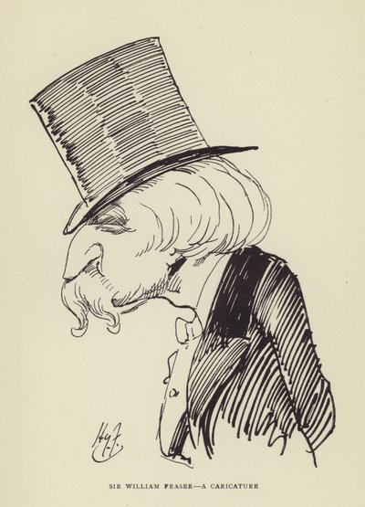 似顔絵、ウィリアムフレイザー卿 作： Harry Furniss