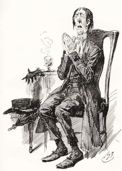 スティギンズ。 1910 年に出版された The Testimonial Edition の Charles Dickens 小説 The Pickwick Papers の Harry Furniss によるイラスト。 作： Harry Furniss