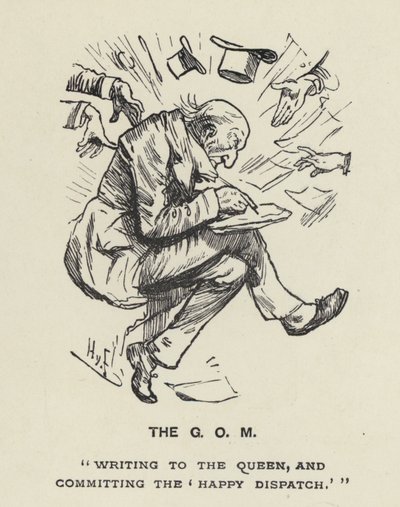 グランド・オールド・マン - GOM - W・E・グラッドストーン（リトグラフ 作： Harry Furniss