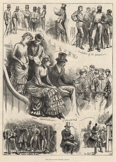 クリケットシーズンの終わり(彫刻) 作： Harry Furniss