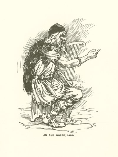 古ノルドの吟遊詩人（エングレーヴィング） 作： Harry George Theaker