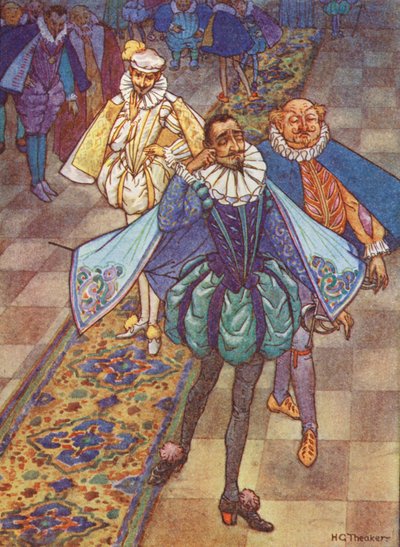 オート・ダ・フェ、スペインの伝説（カラーリトグラフ） 作： Harry George Theaker