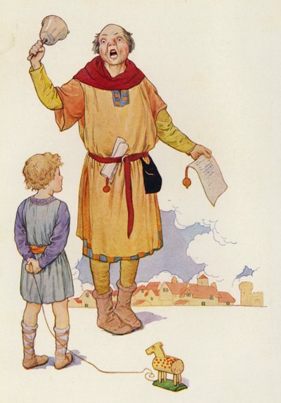 号令がかかり、街は興奮に包まれた。 作： Harry George Theaker