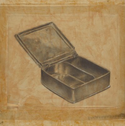 2つのコンパートメントを備えたピューターボックス 作： Harry Goodman