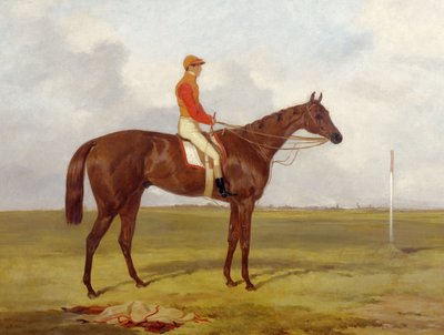 コサックの肖像画、1847ダービー、S。テンプルマンアップの勝者、1847 作： Harry Hall