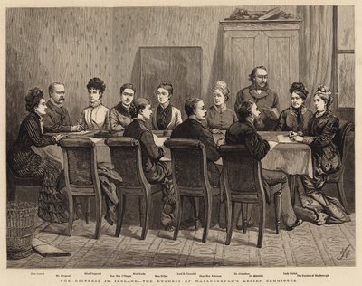 アイルランドの苦悩、マールボロの救済委員会の公爵夫人 作： Harry Hamilton Johnston