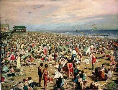 ビーチシーン、コニーアイランド 作： Harry Herman Roseland