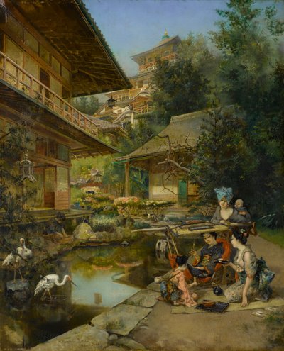 日本庭園で 作： Harry Humphrey