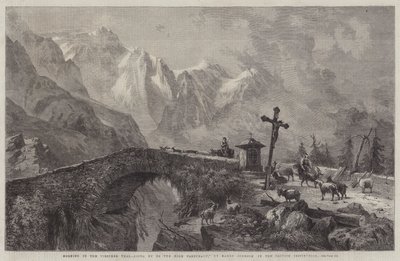 ヴィーシャータールの朝、高放牧地に上る 作： Harry John Johnson