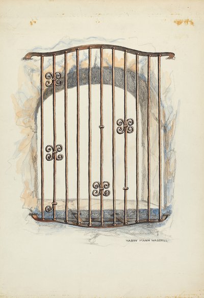 窓の鉄格子 作： Harry Mann Waddell